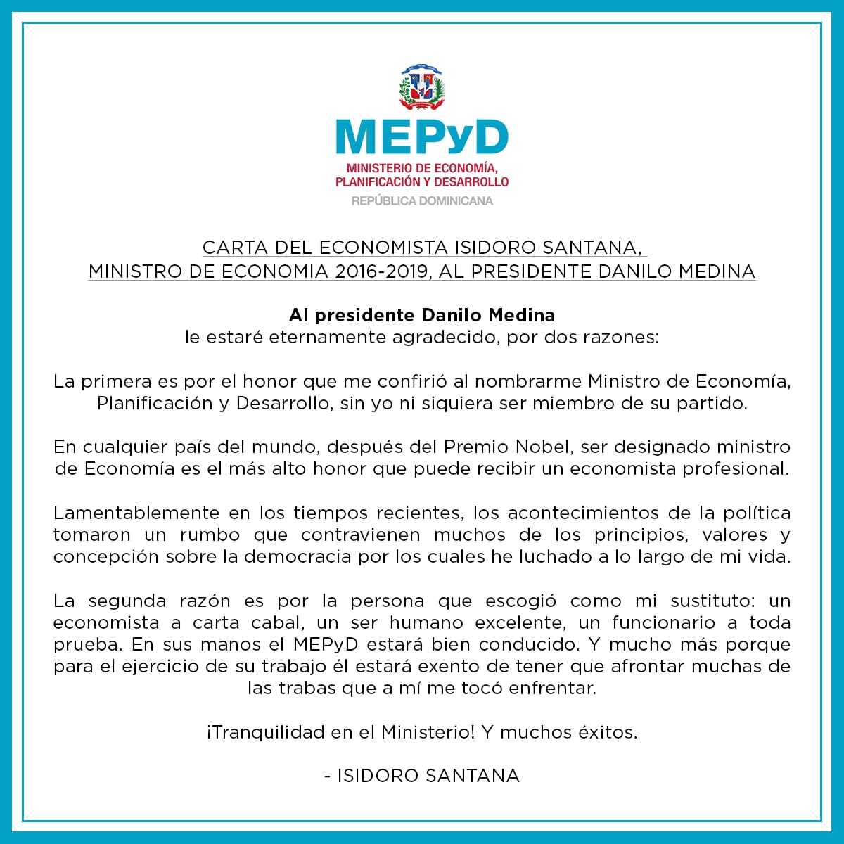 carta ministro