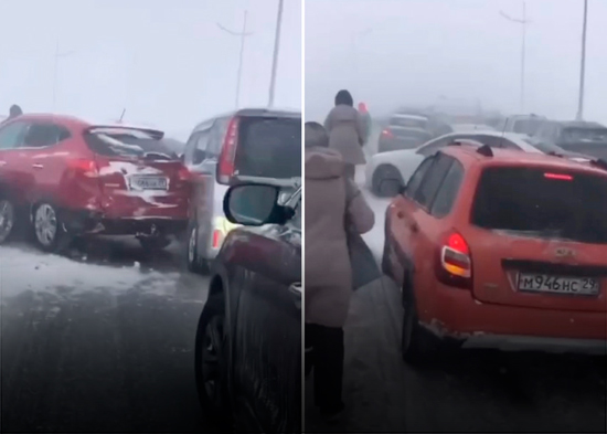 VIDEO: 100 coches se vieron implicados en un enorme accidente en Rusia