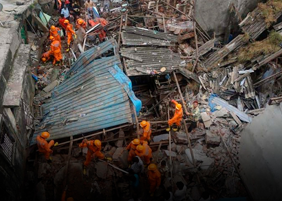 Al menos 11 muertos por el derrumbe de un edificio en India