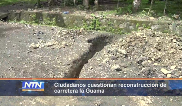 Ciudadanos cuestionan reconstrucción de carretera la Guama