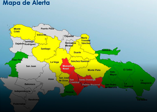 Más de medio país en alerta roja, amarilla y verde