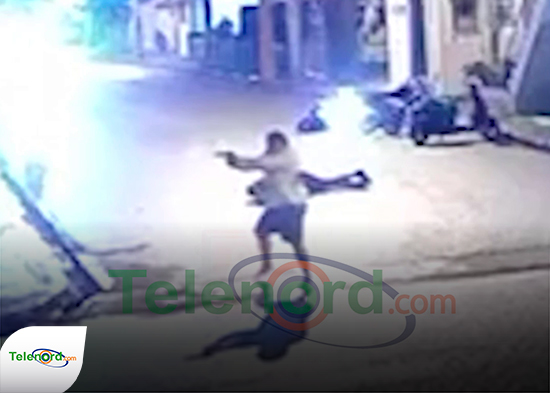 Cámaras de seguridad capta momento de incidente a tiros que dejó un fallecido y dos heridos en sector “Rabo de Chivo” SFM
