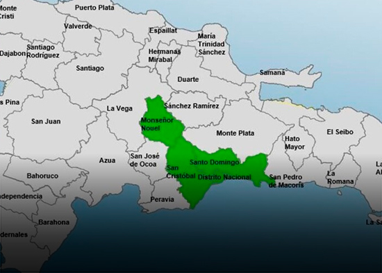 El Gran Santo Domingo y otras dos provincias en alerta verde por lluvias de este fin de semana