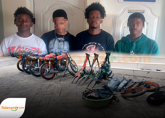 Policía desarticula banda dedicada al robo de motocicletas en Yamasá