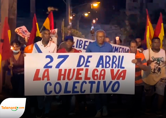 Colectivo de organizaciones populares realiza mechonada en SFM ratifican llamado a huelga