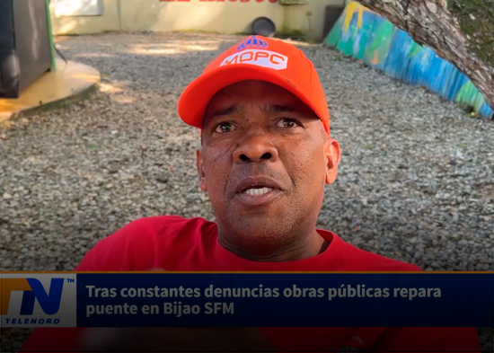 Tras constantes denuncias obras públicas repara puente en Bijao SFM