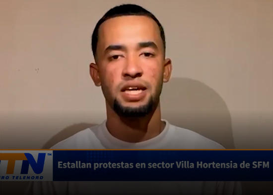 Estallan protestas en sector Villa Hortensia de SFM